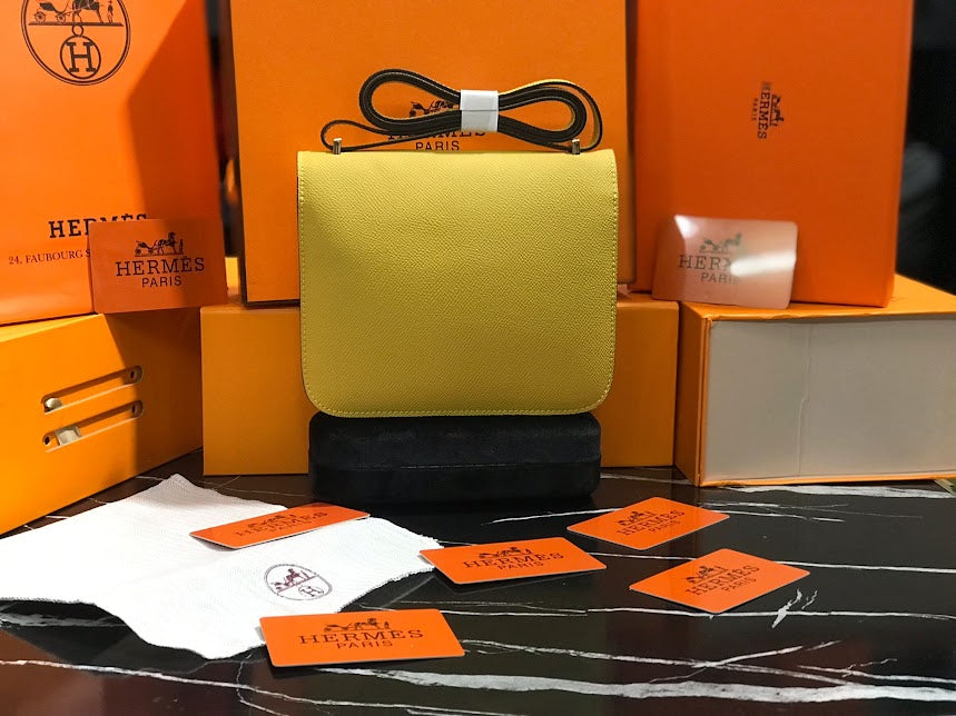 Hermes Amarillo Mostaza Piel