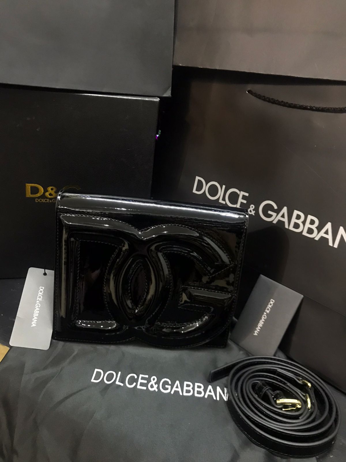 Dolce Gabbana Negro Charol Piel