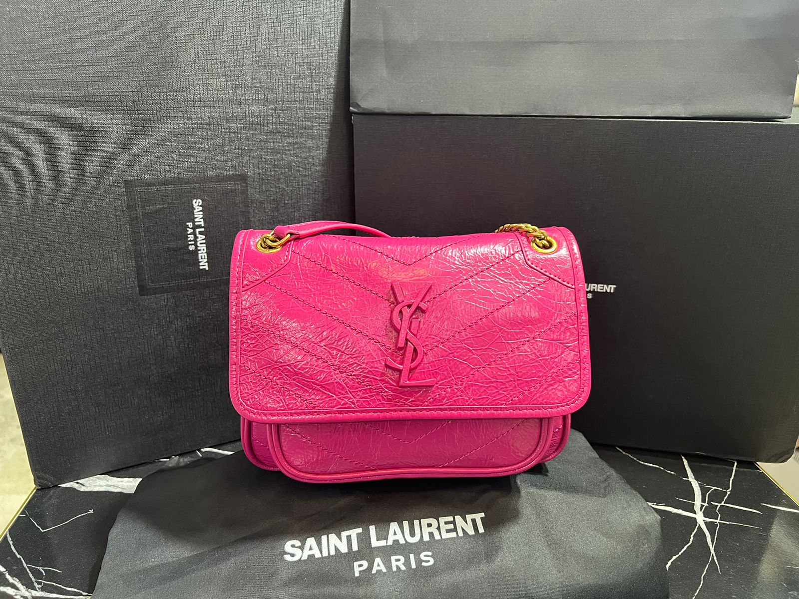 Saint Laurent Rosa Piel