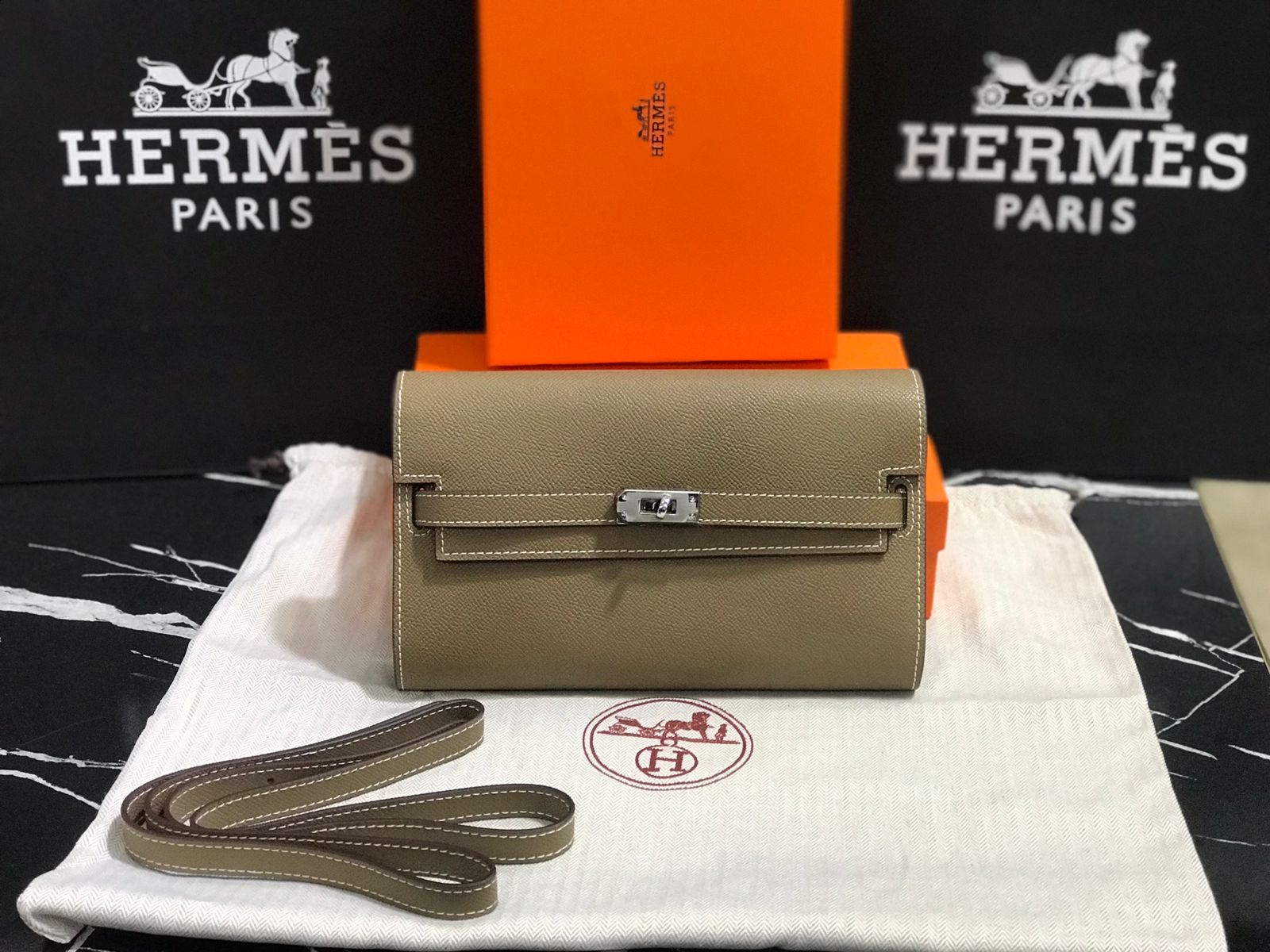 Hermes Verde Piel