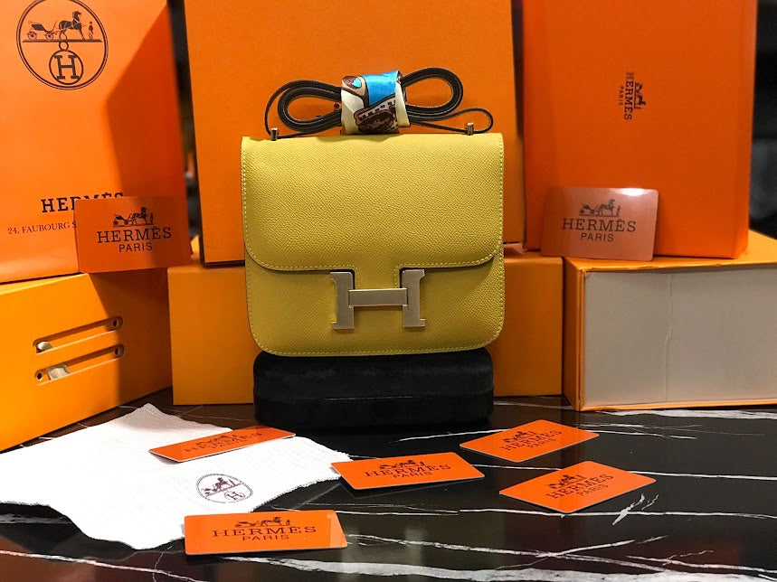 Hermes Amarillo Mostaza Piel