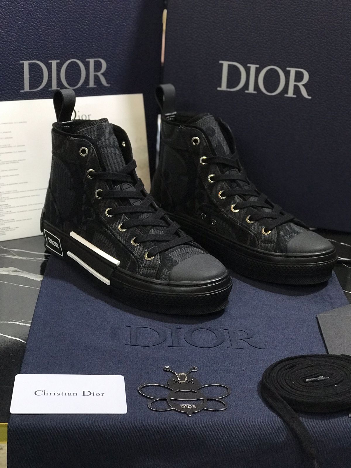 Christian Dior Tenis Botín negros