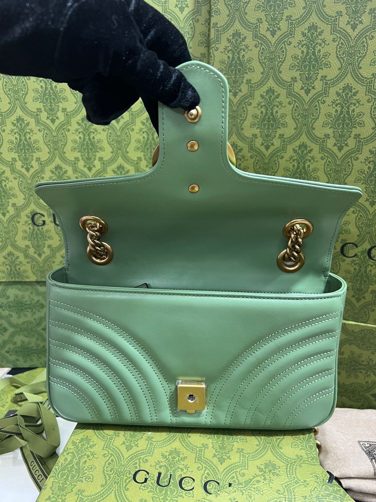 Gucci Verde Piel