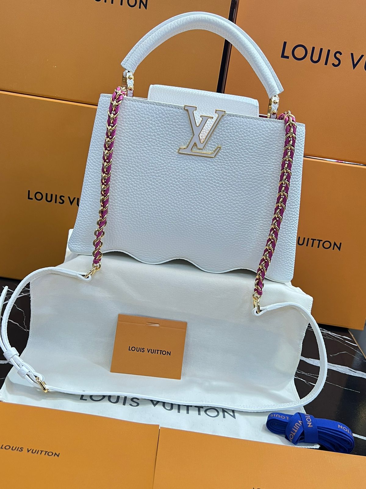 Louis Vuitton Blanca Piel