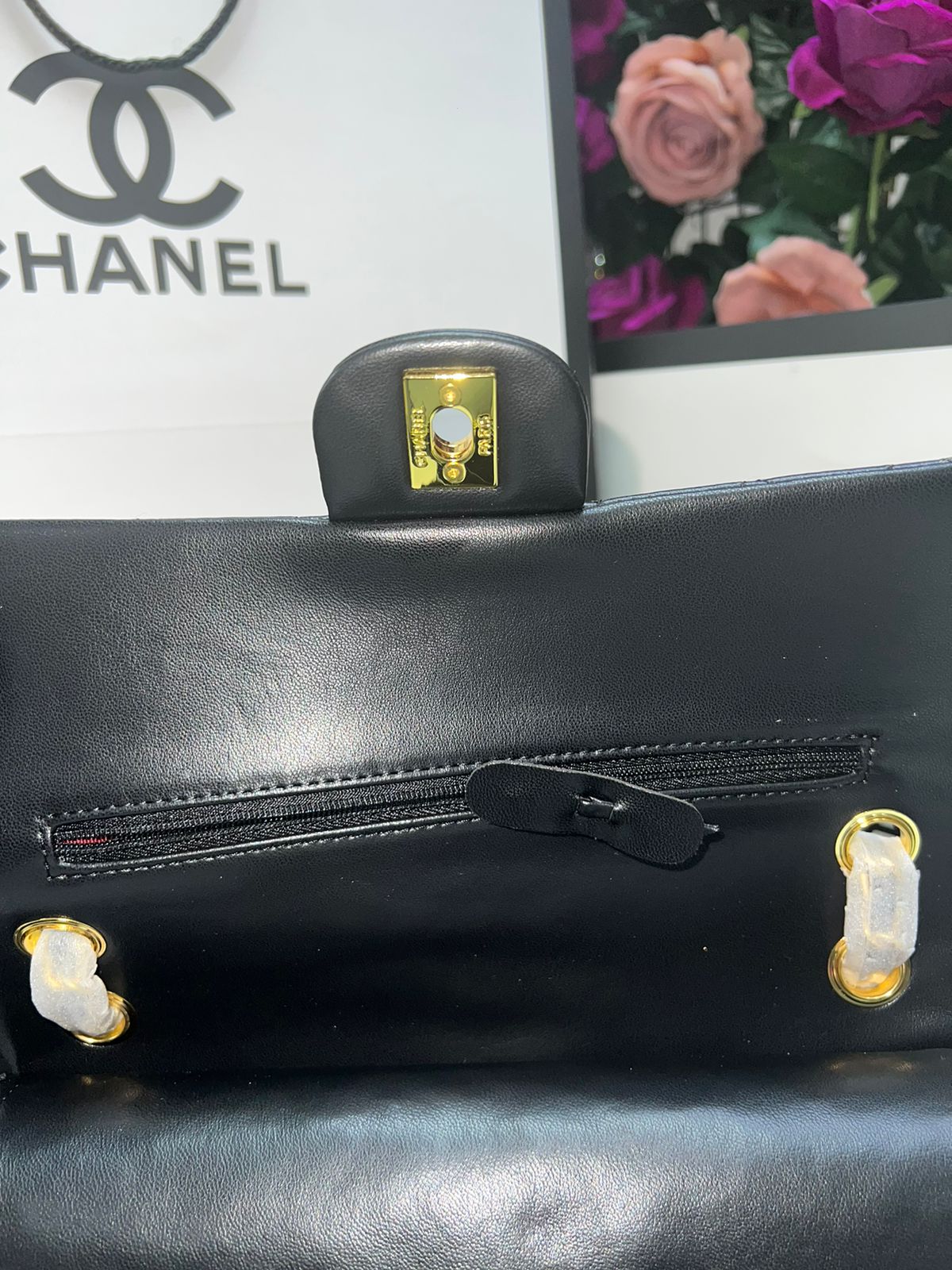 Bolsa Chanel Negro Clasica Con Solapa