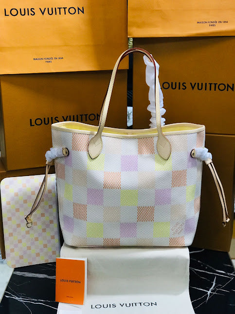 Louis Vuitton Blanco Multicolor Asa Beige Piel