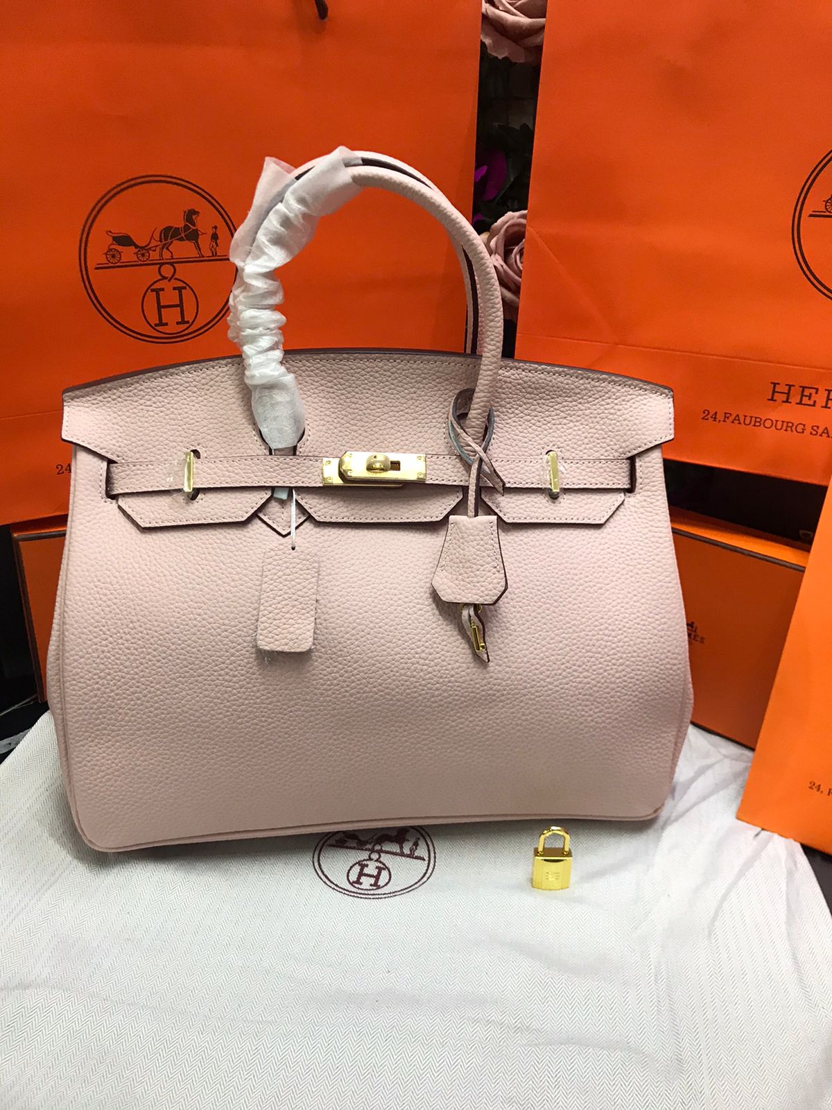 Hermes Birkin Rosa Piel