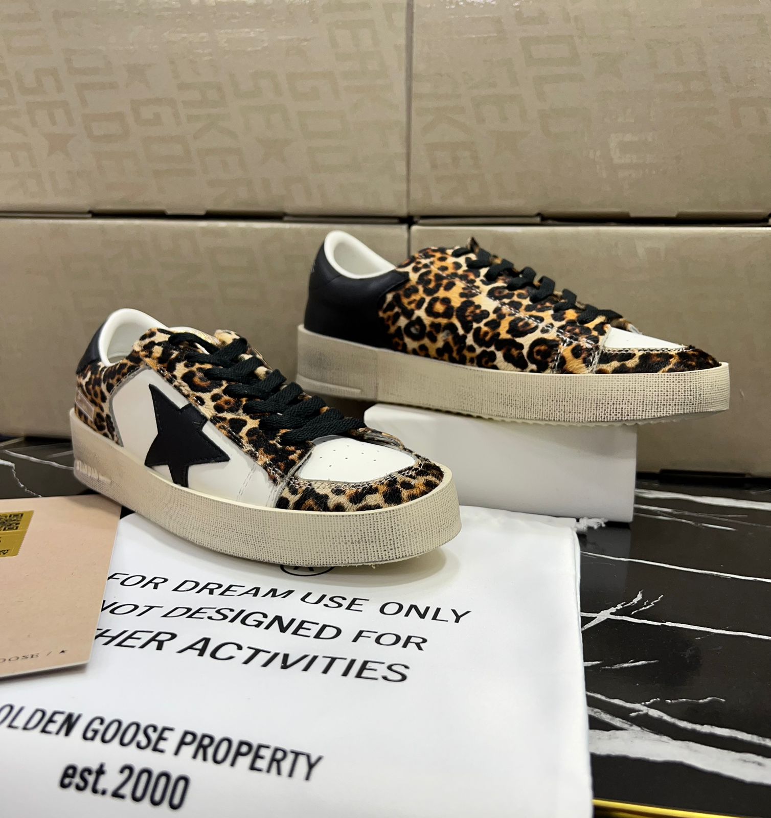 Golden Goose de leopardo Caballero