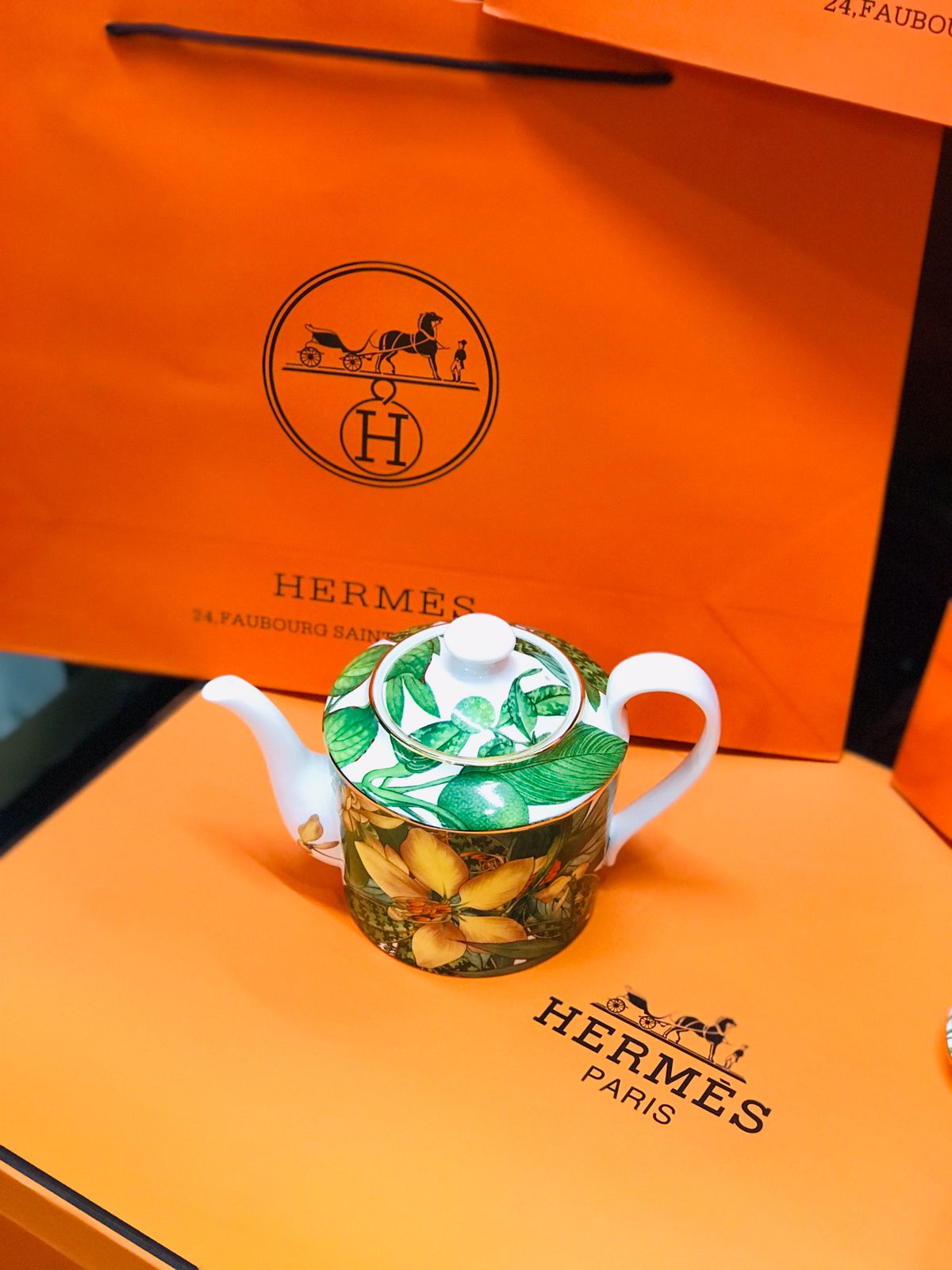 Hermès Juego de Te de Porcelana