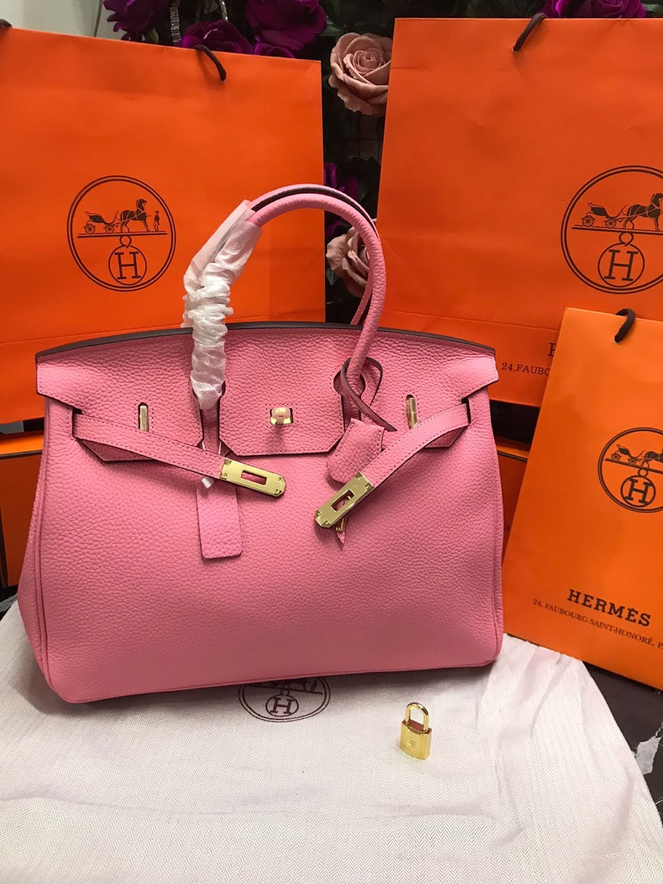 Hermes Rosa Piel