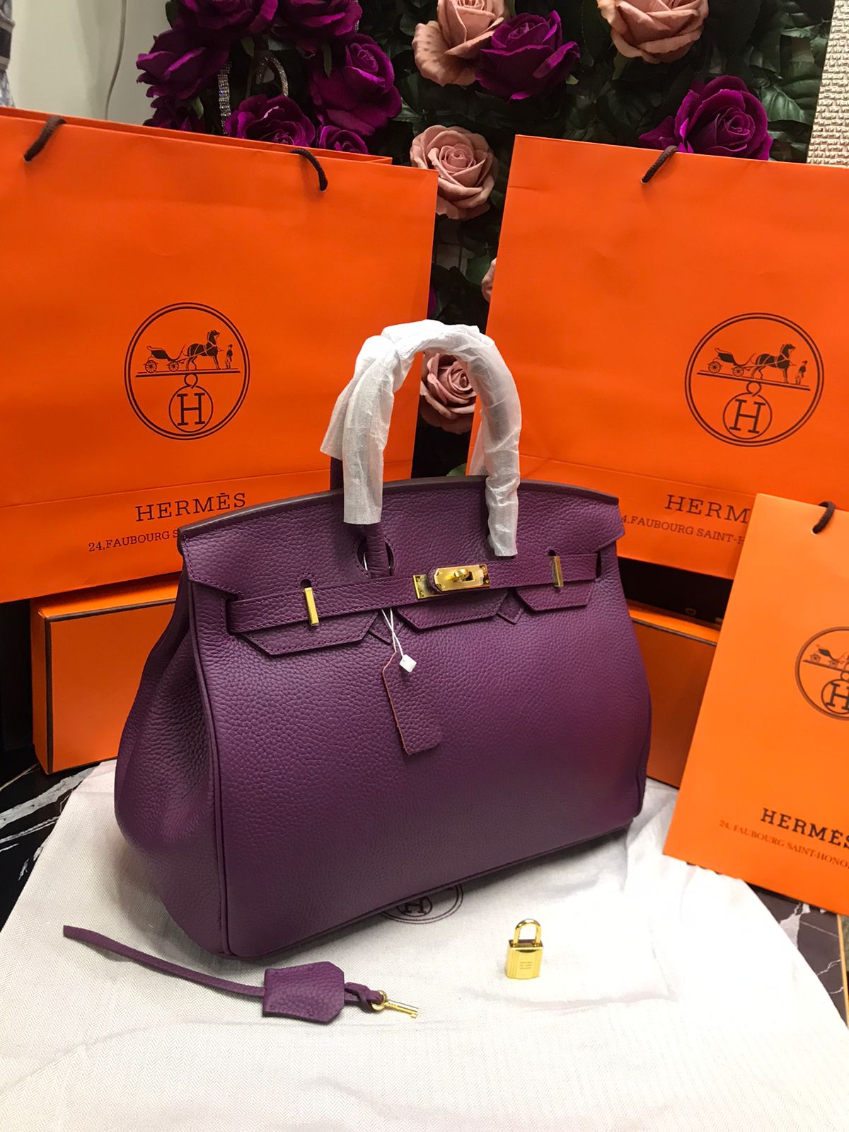 Hermes Birkin Morada Piel