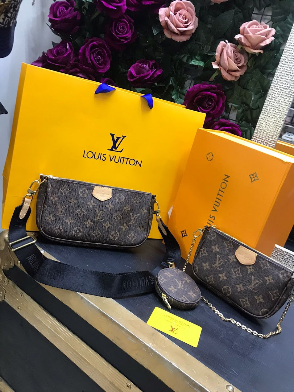 Louis Vuitton Cafe 2 Bolsas Piel