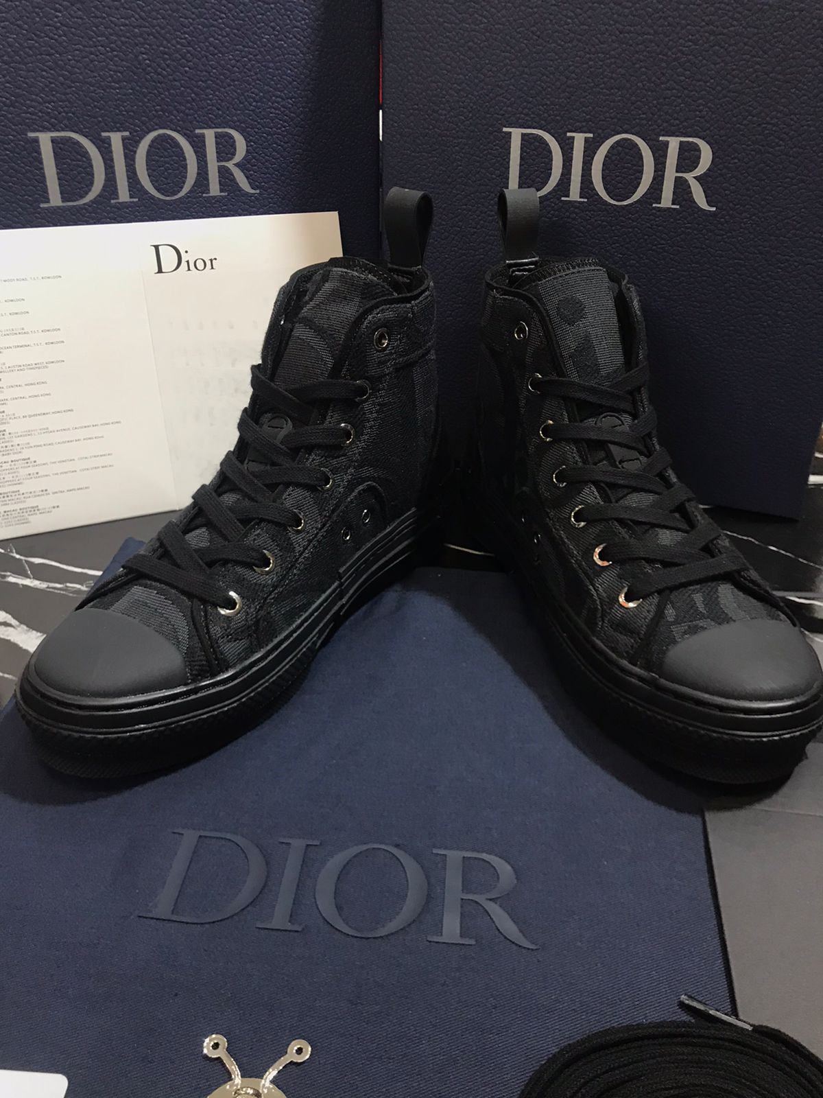 Christian Dior Tenis Botín negros