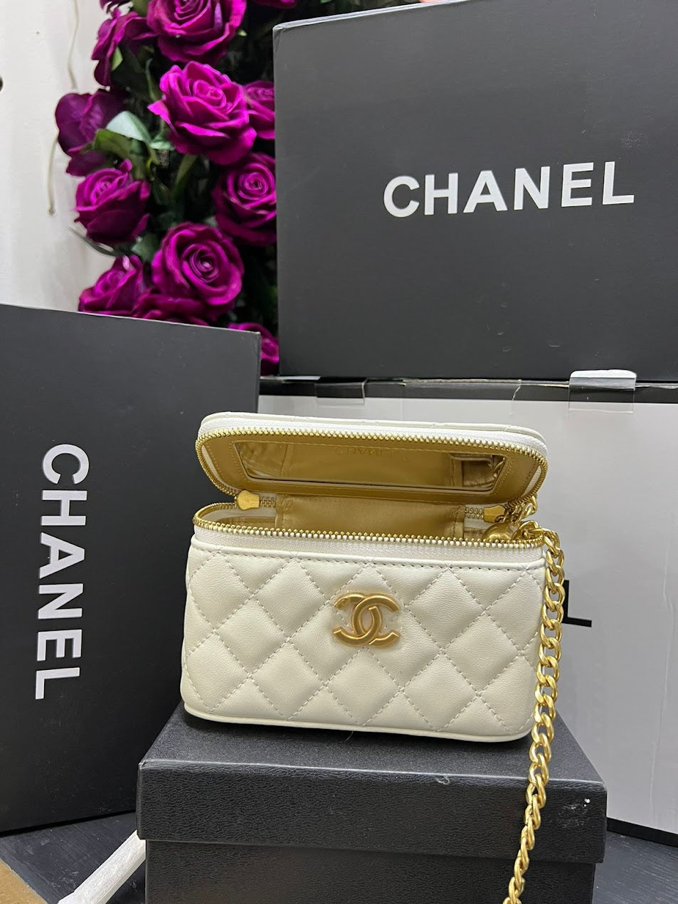 Chanel Blanca Piel Pequeña