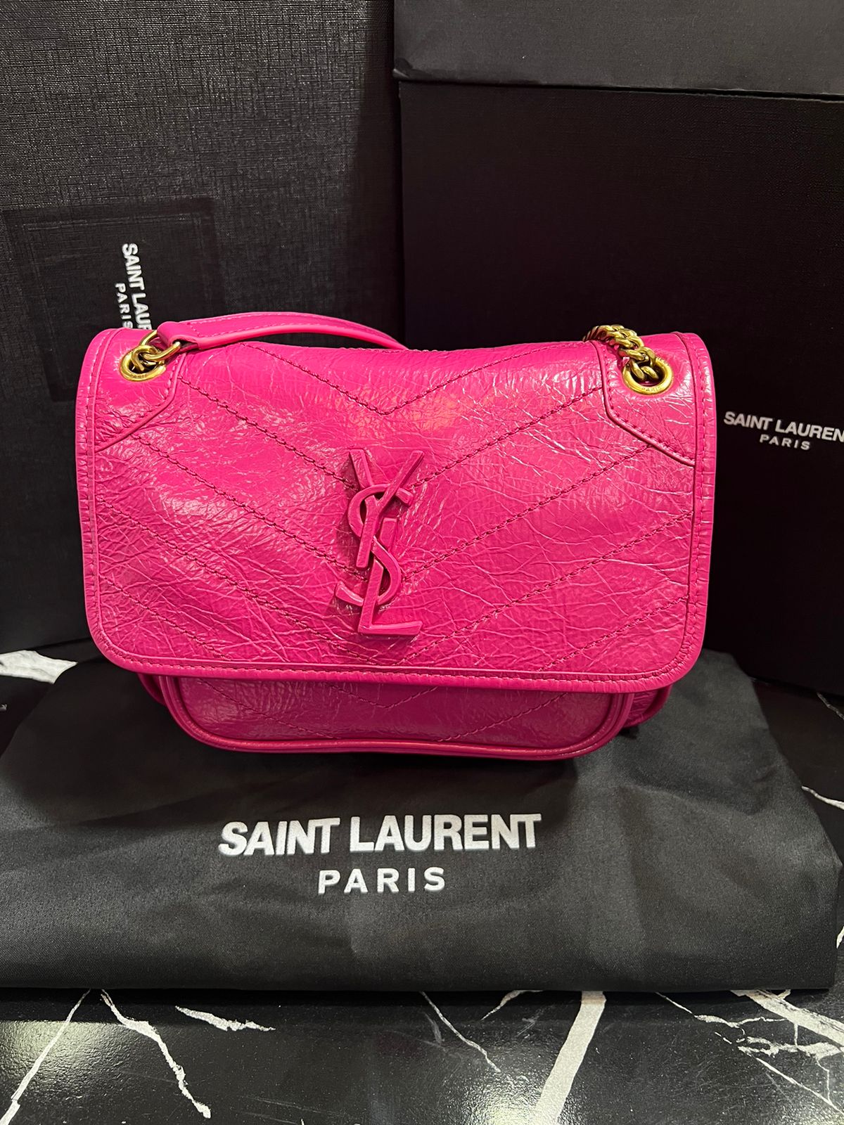 Saint Laurent Rosa Piel