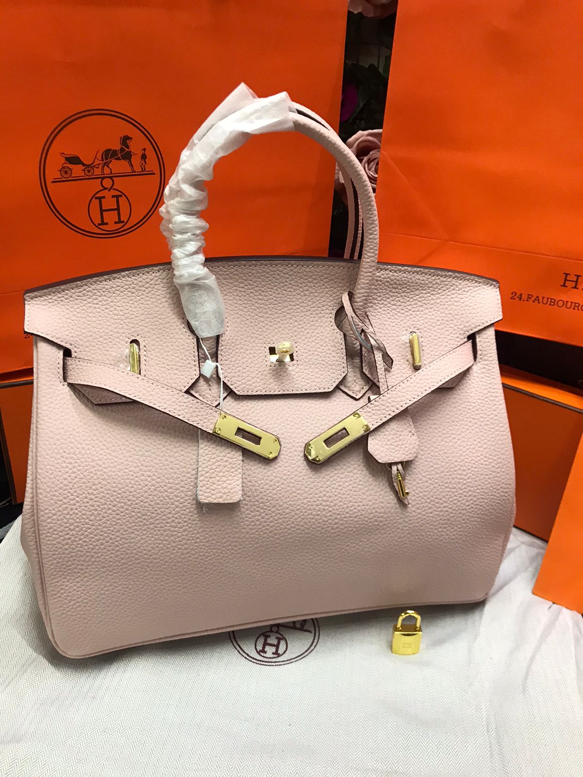 Hermes Birkin Rosa Piel