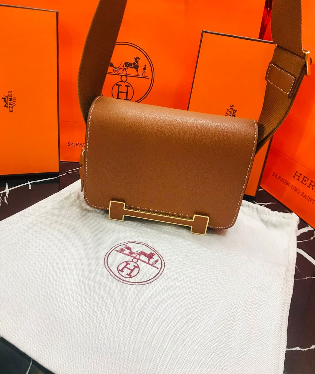 Hermes Ocre Piel