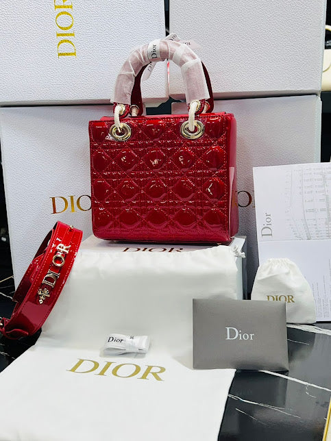 Christian Dior Rojo Charol con Piel