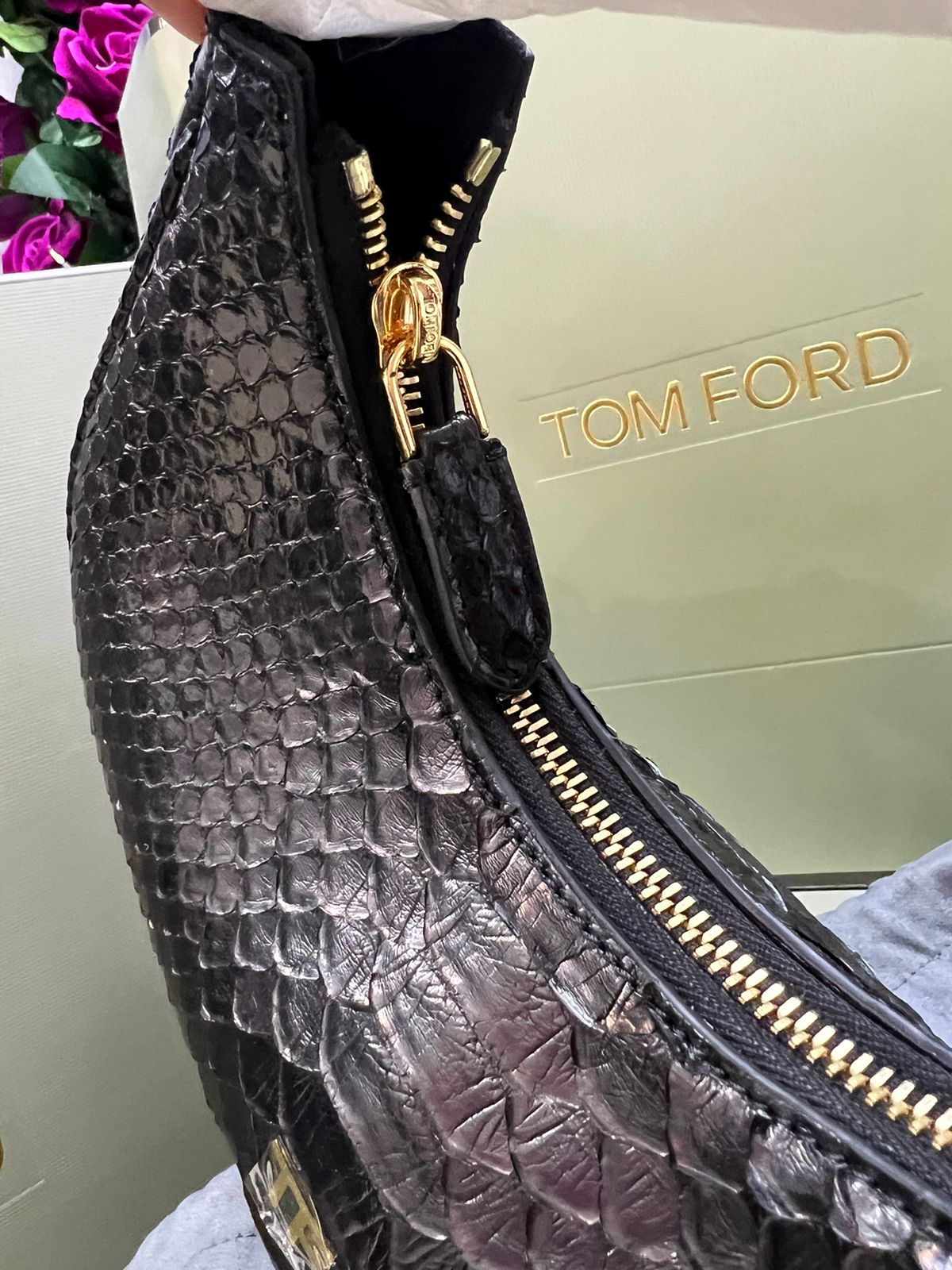 Tom Ford Negro Piel de Serpiente Exclusiva