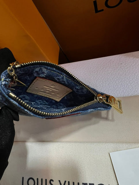 Louis Vuitton Monedero Mezclilla y Piel