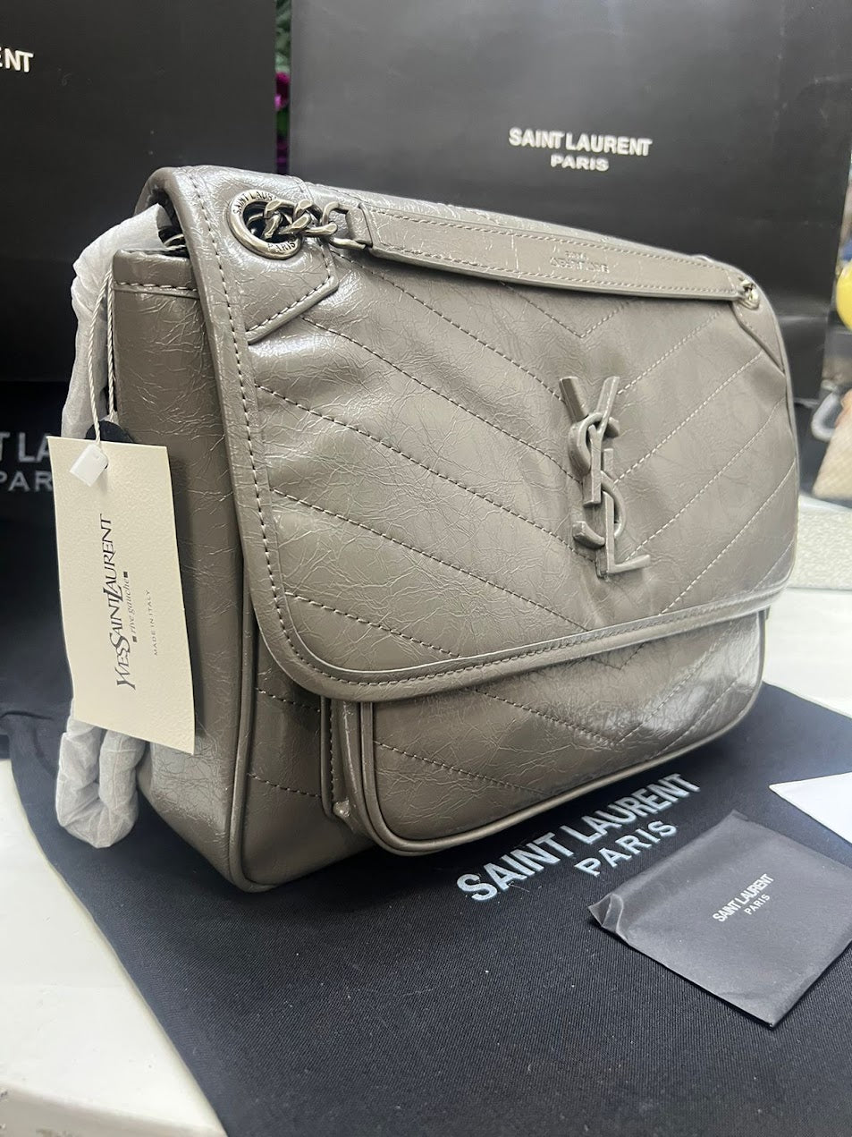 Saint Laurent YSL Gris Piel