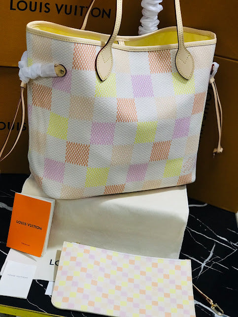 Louis Vuitton Blanco Multicolor Asa Beige Piel