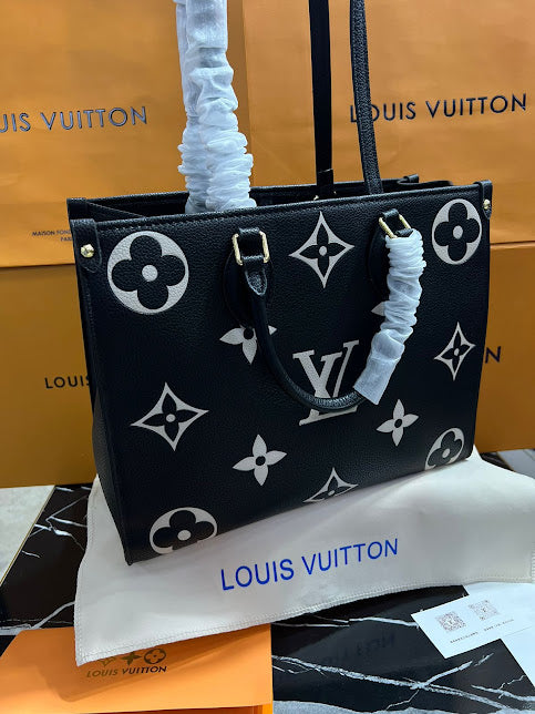 Louis Vuitton Negro con Blanco Piel