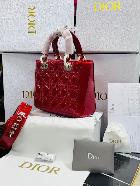 Christian Dior Rojo Charol con Piel