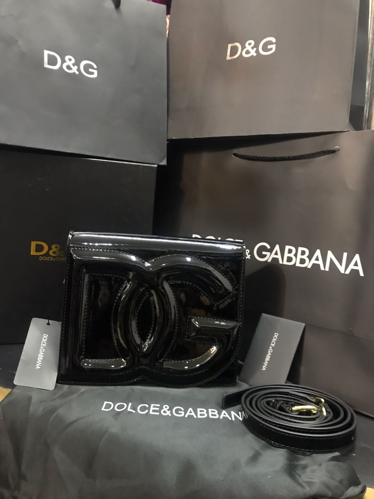 Dolce Gabbana Negro Charol Piel