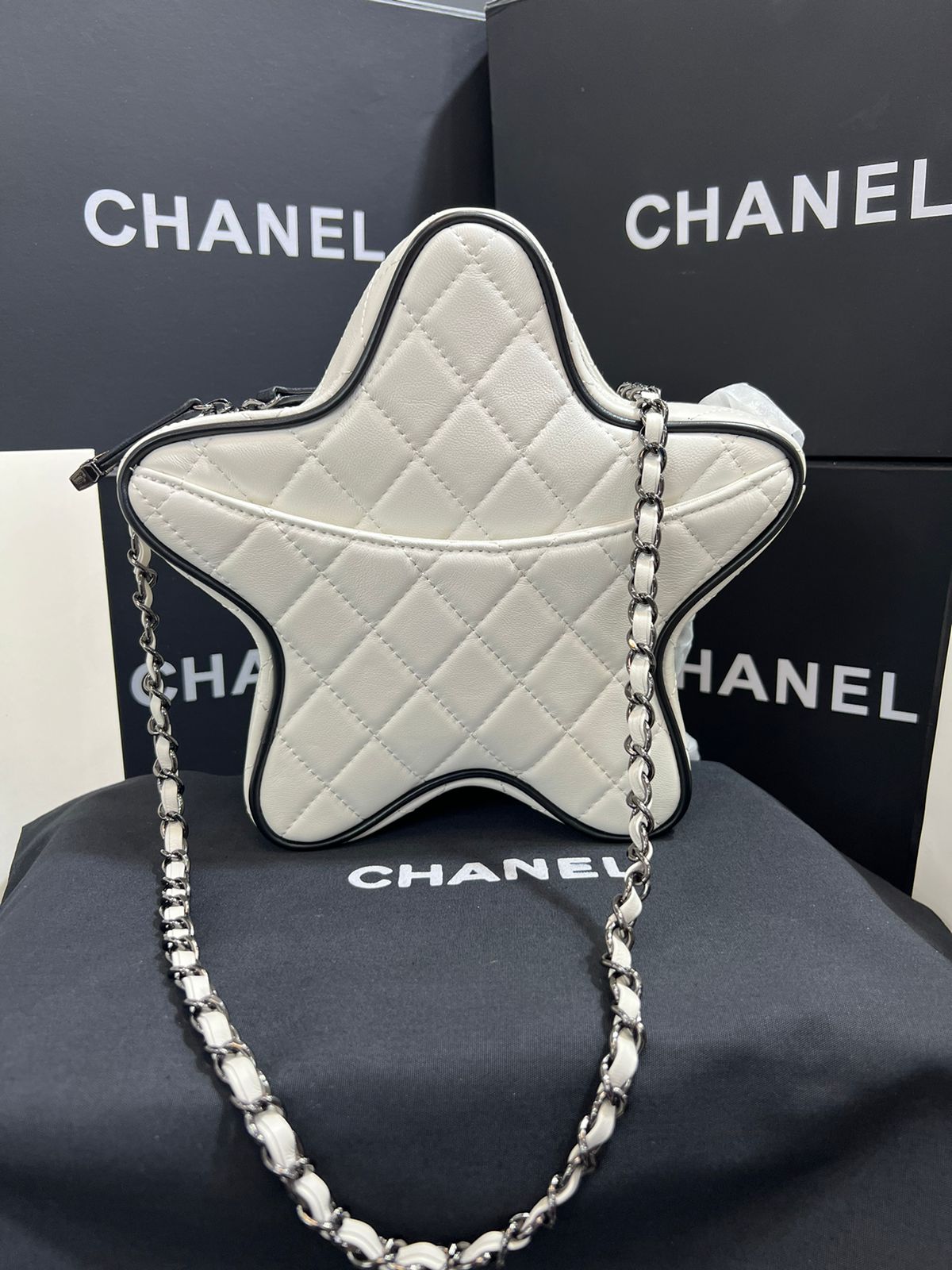 Chanel Estrella Blanco Piel