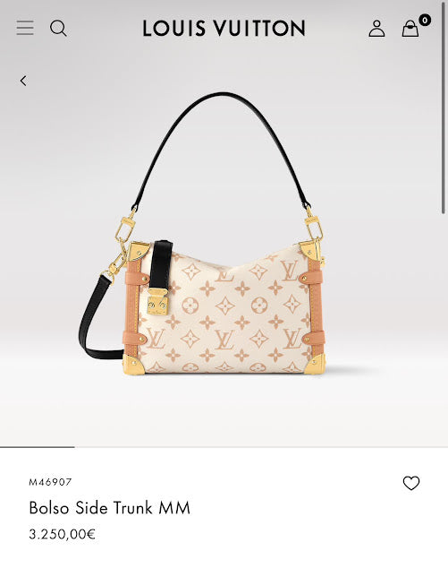 Louis Vuitton Blanca Asa Negro Piel