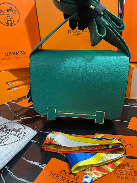 Hermes Verde Piel