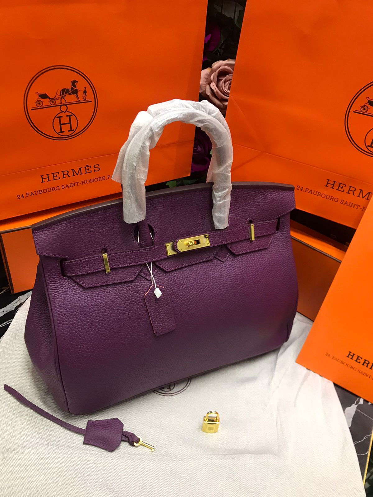 Hermes Birkin Morada Piel