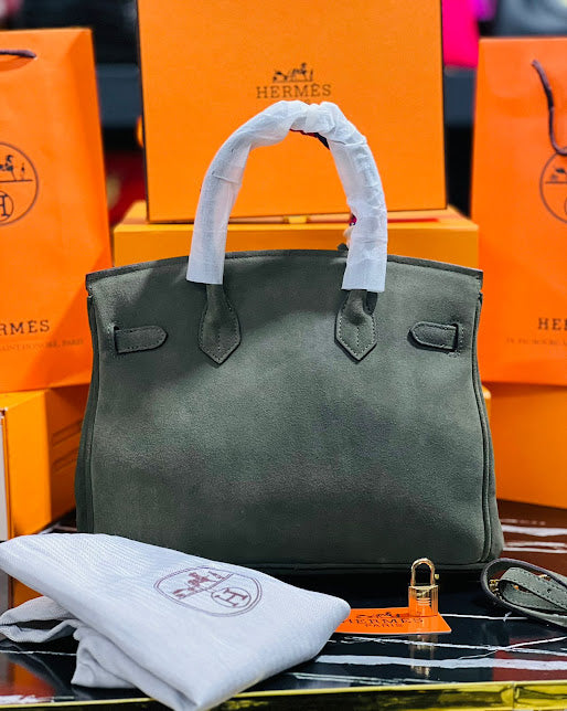 Hermes Birkin Verde Gamuza Piel