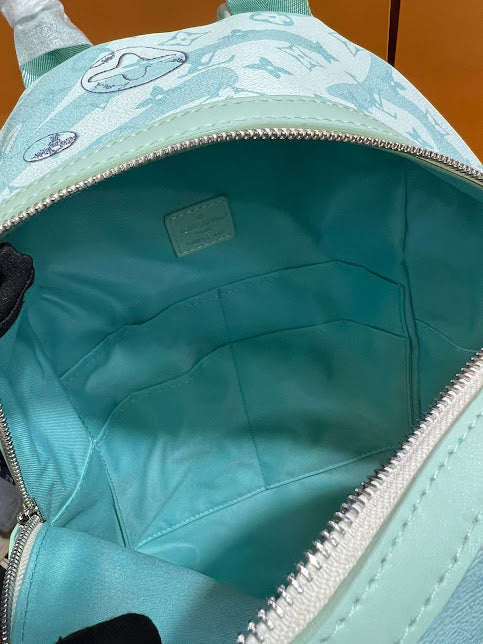 Louis Vuitton Azul Aqua Piel