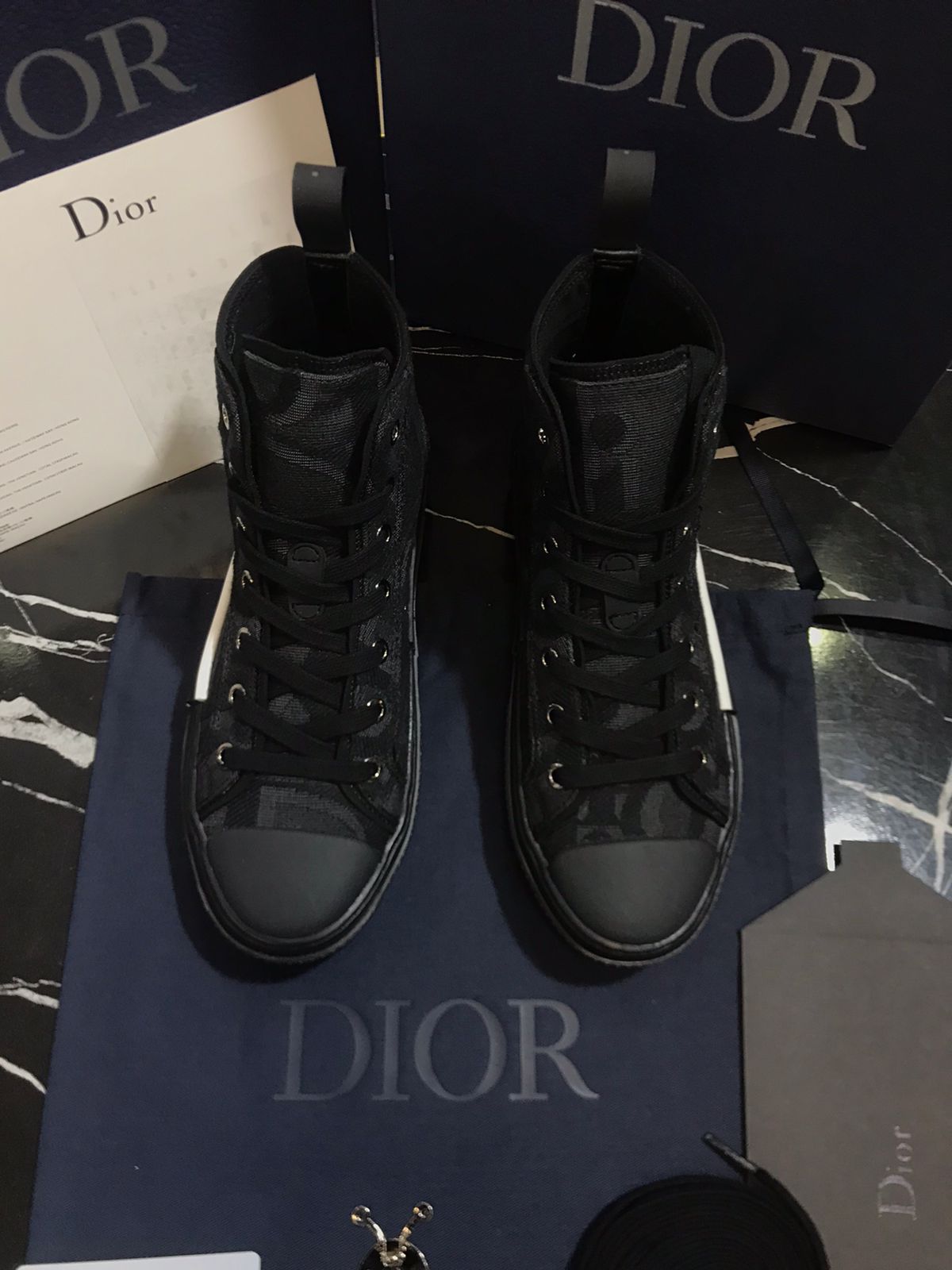 Christian Dior Tenis Botín negros