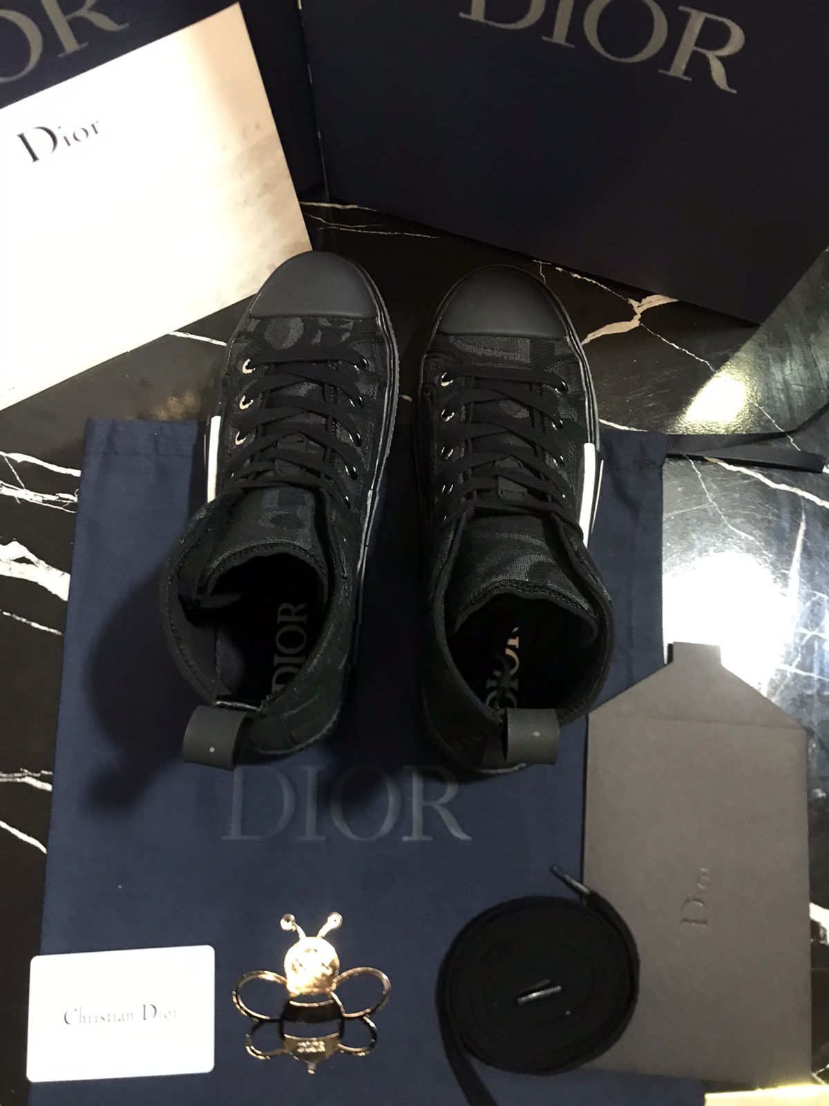 Christian Dior Tenis Botín negros