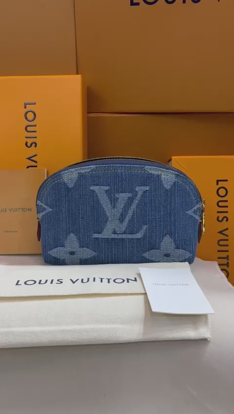 Louis Vuitton Azul Bordada Mezclilla