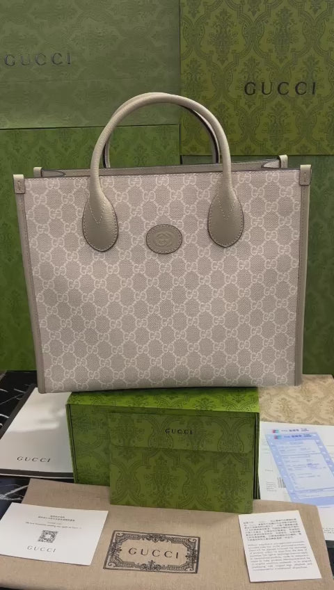 Gucci Beige Piel