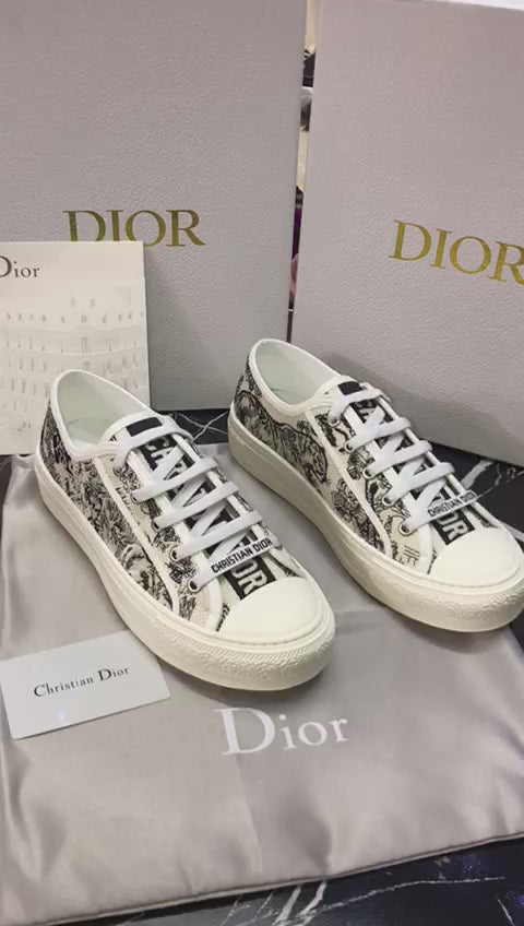 Christian Dior Tenis con bordes de tela