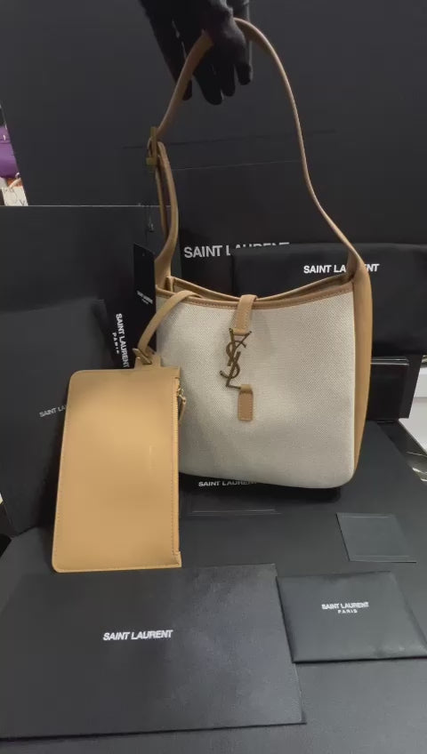 Saint Laurent Beige con Blanco Piel