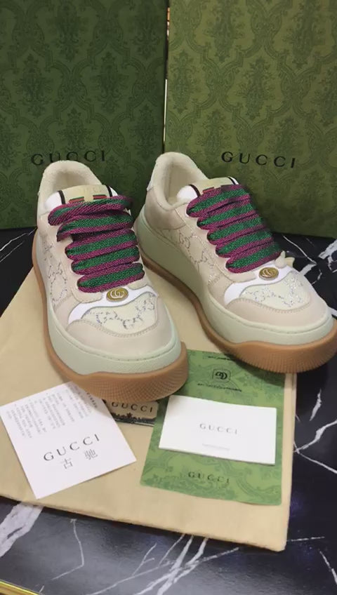 Gucci tenis café estilo casual