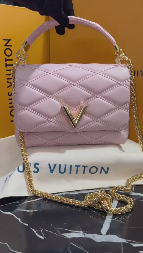 Louis Vuitton Rosa Pastel Piel