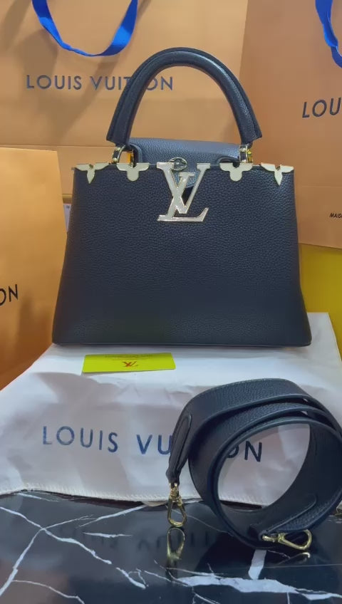 Louis Vuitton Capucine Negro Piel