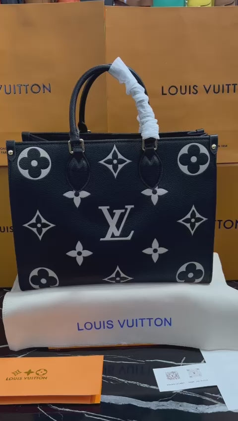 Louis Vuitton Negro con Blanco Piel