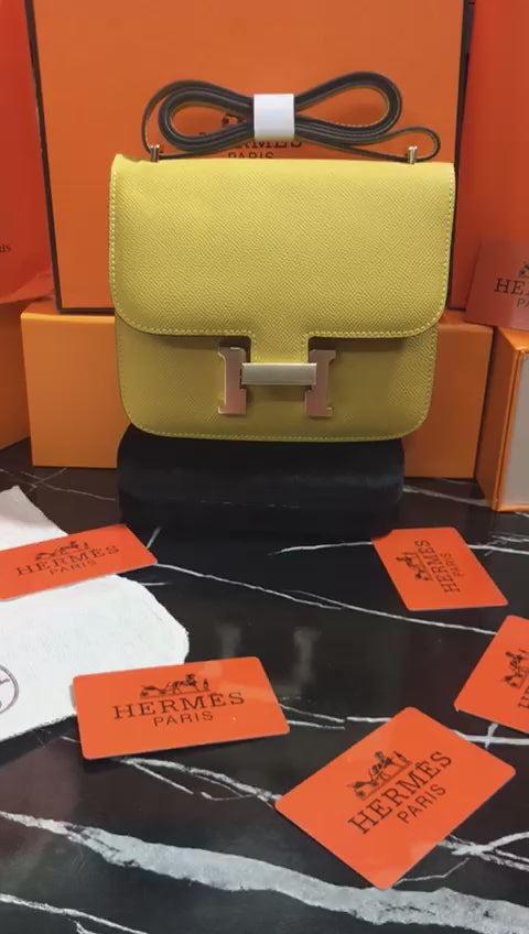 Hermes Amarillo Mostaza Piel