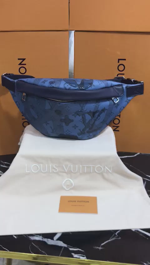 Louis Vuitton Canguro Azul Fuerte Piel