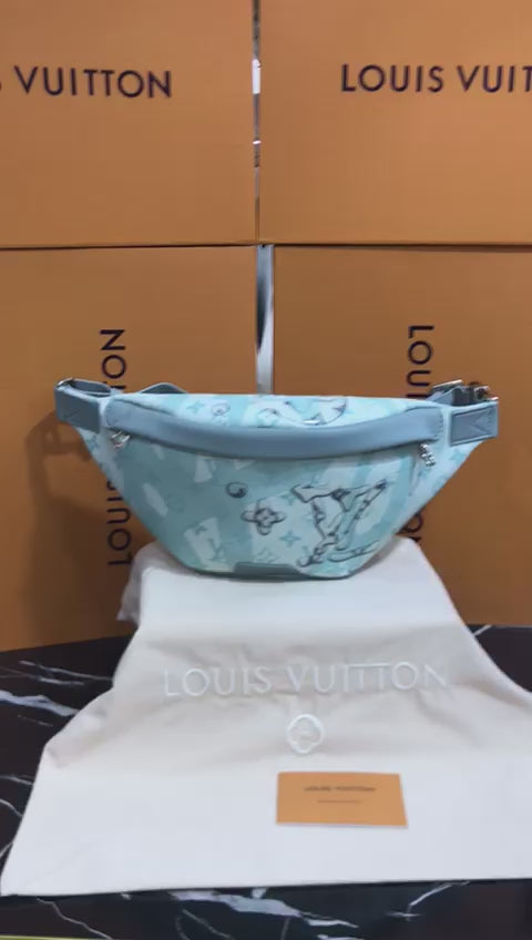 Louis Vuitton Canguro Azul Claro Piel