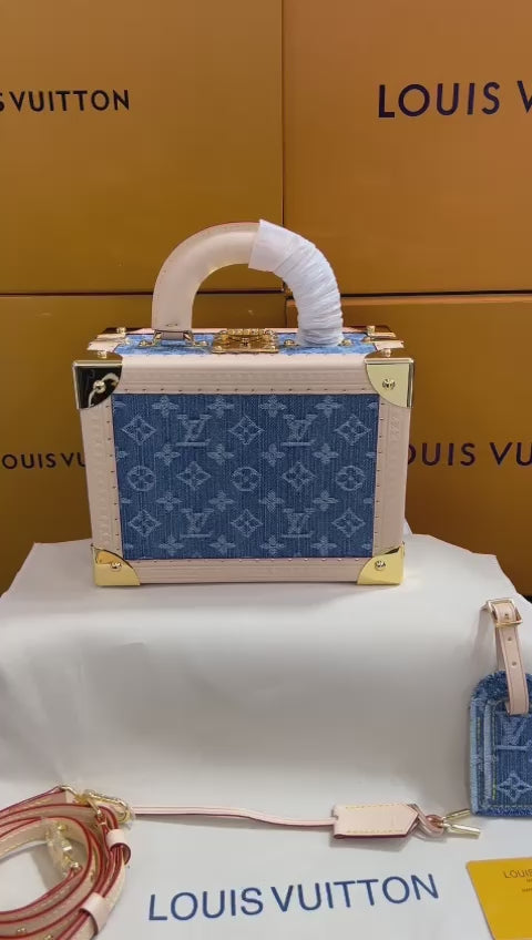 Louis Vuitton Azul Mezclilla Piel