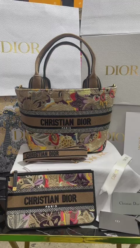 Christian Dior Café Bordada Tela